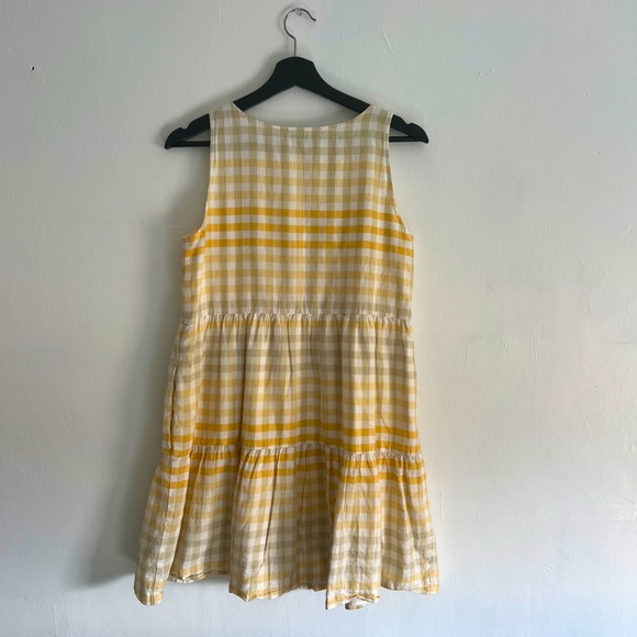 Madewell Button-Front Tiered Mini Dress - Picture 2 of 4